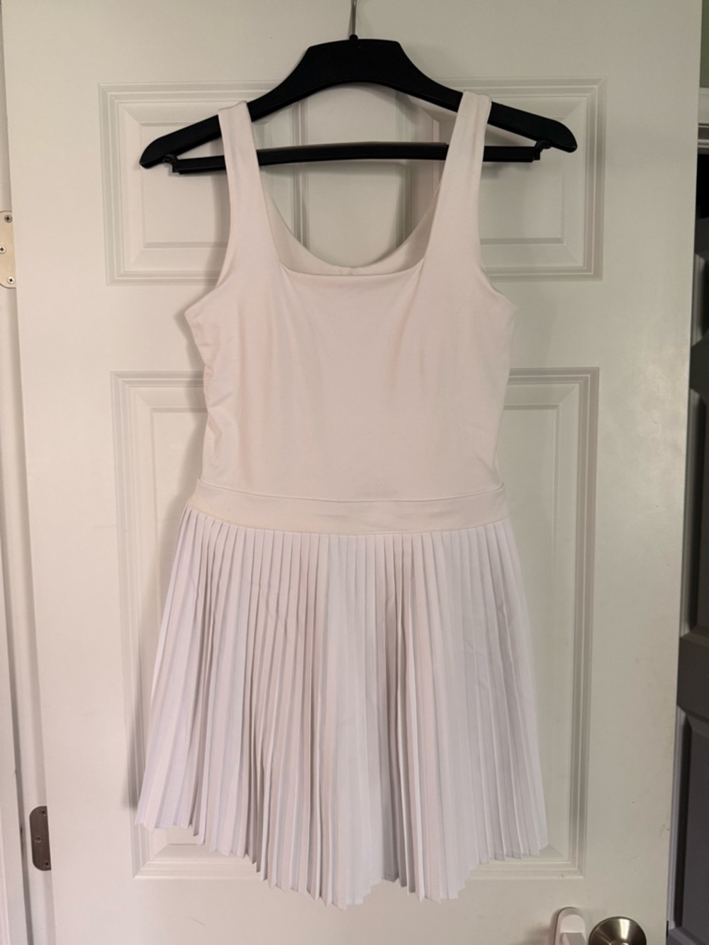 all in motion White Pleated Tank Dress